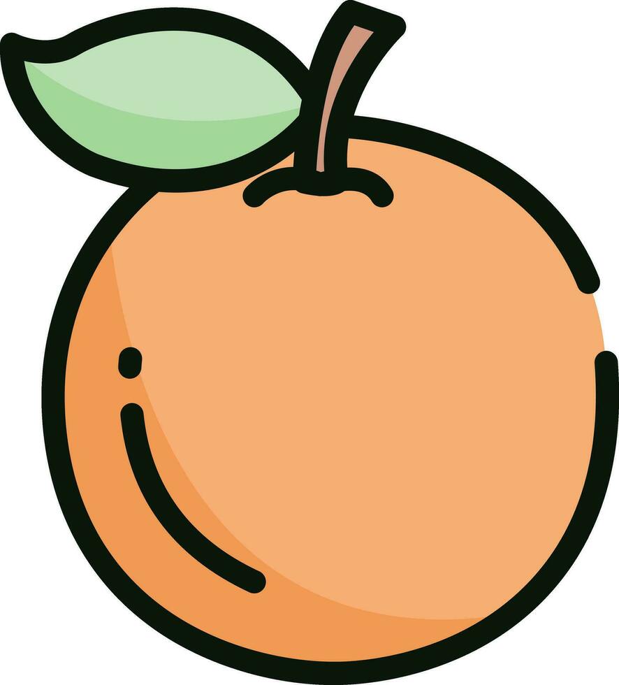 un mandarín naranja icono diseño vector