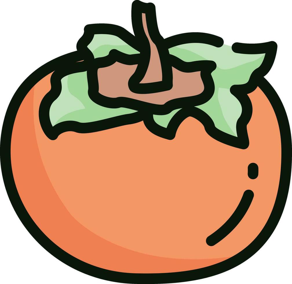persimmon icon design vector