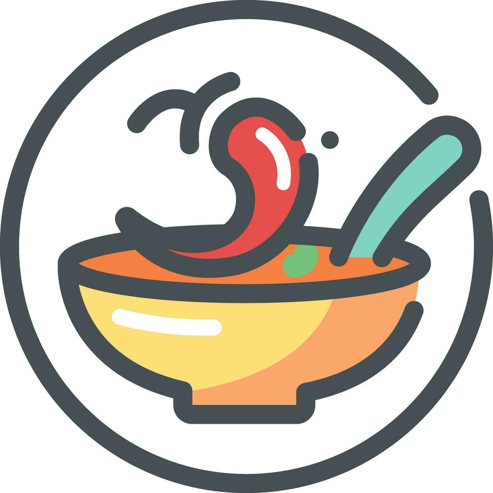 spicy hot pot icon design vector