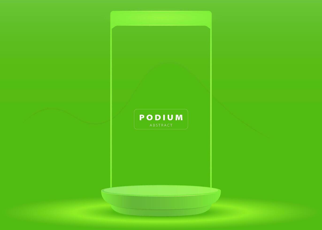 Podium backdrop scene for mockup product display vector