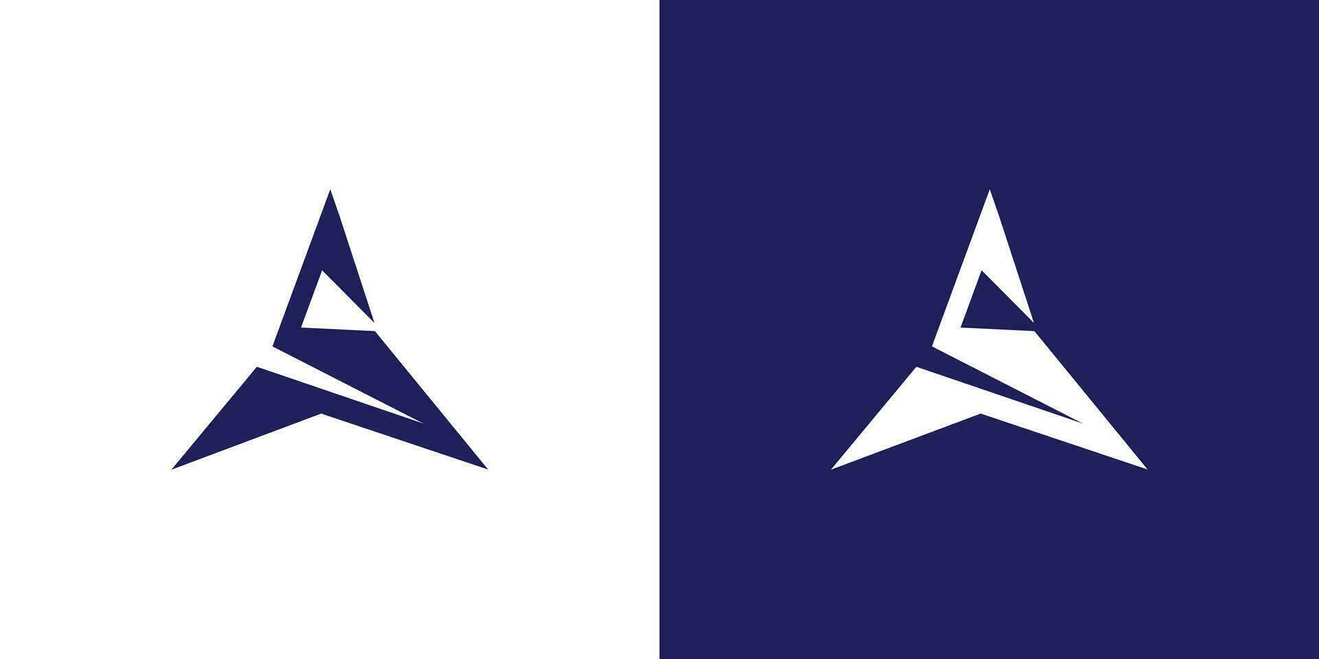 único y moderno s estrella logo diseño 2 vector
