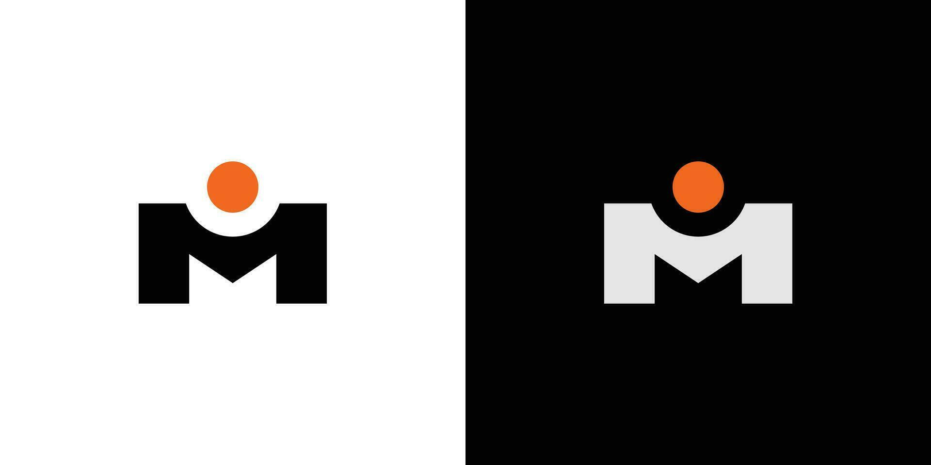 modern and unique letter MI initials logo design vector