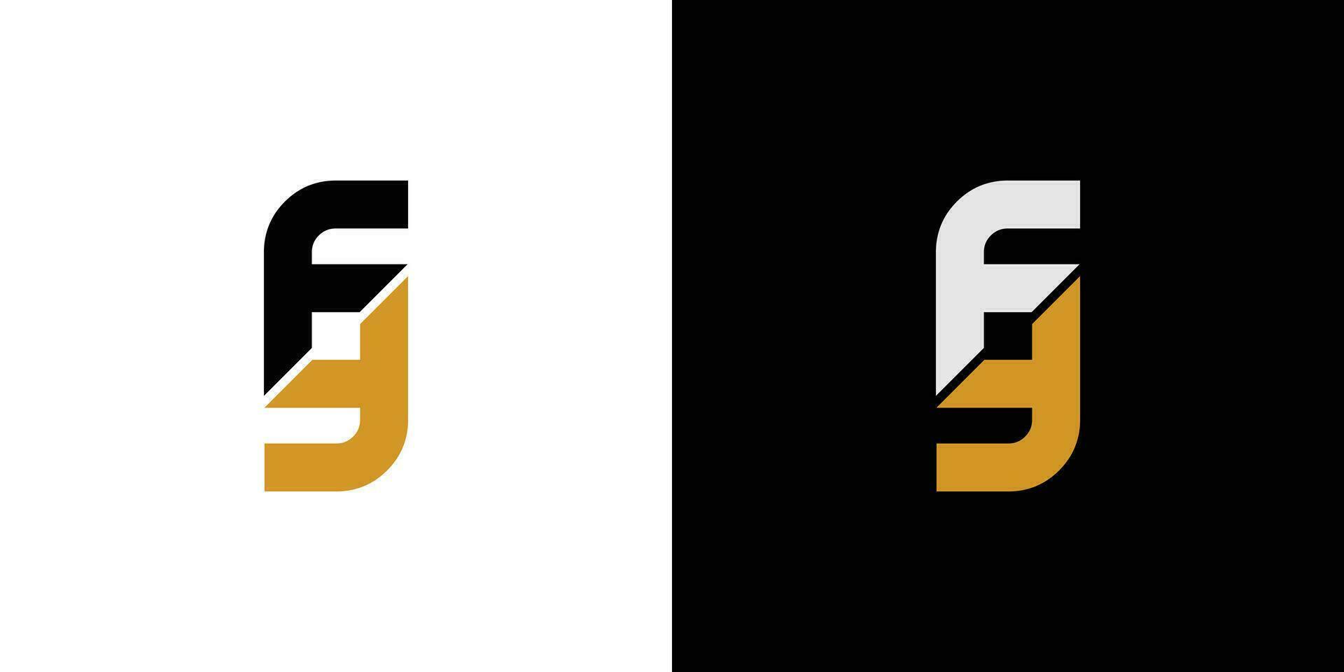 Simple and unique letter FG initials logo design vector