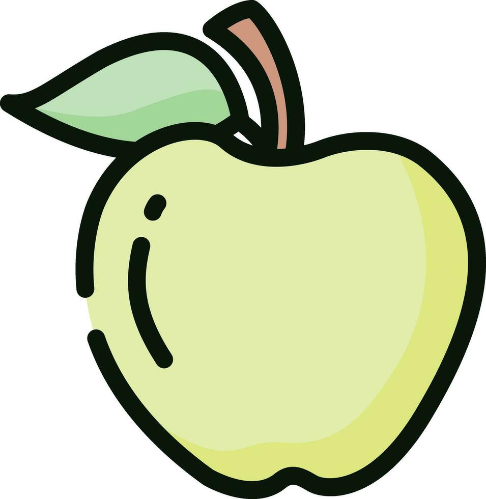 verde manzana icono diseño vector