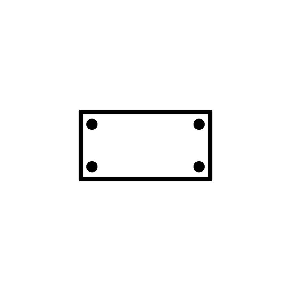 blank license plate icon vector design templates