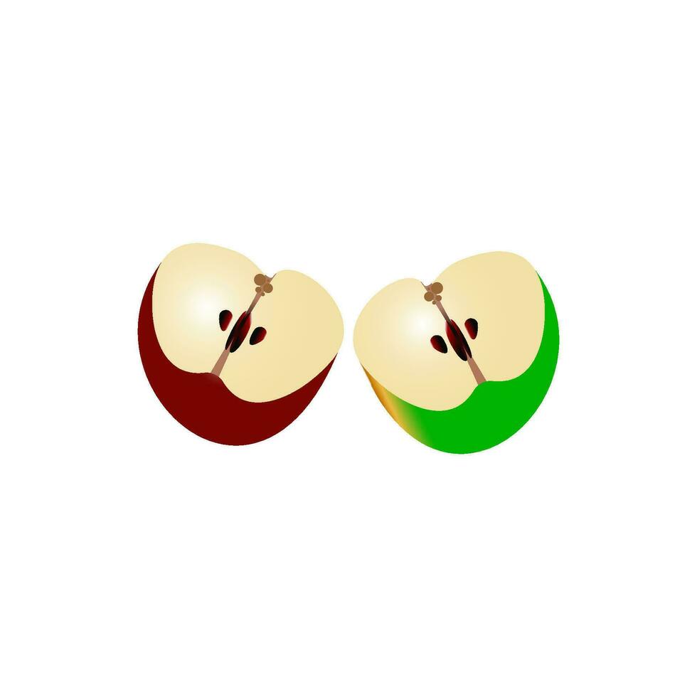 manzana Fruta icono diseño vector plantillas