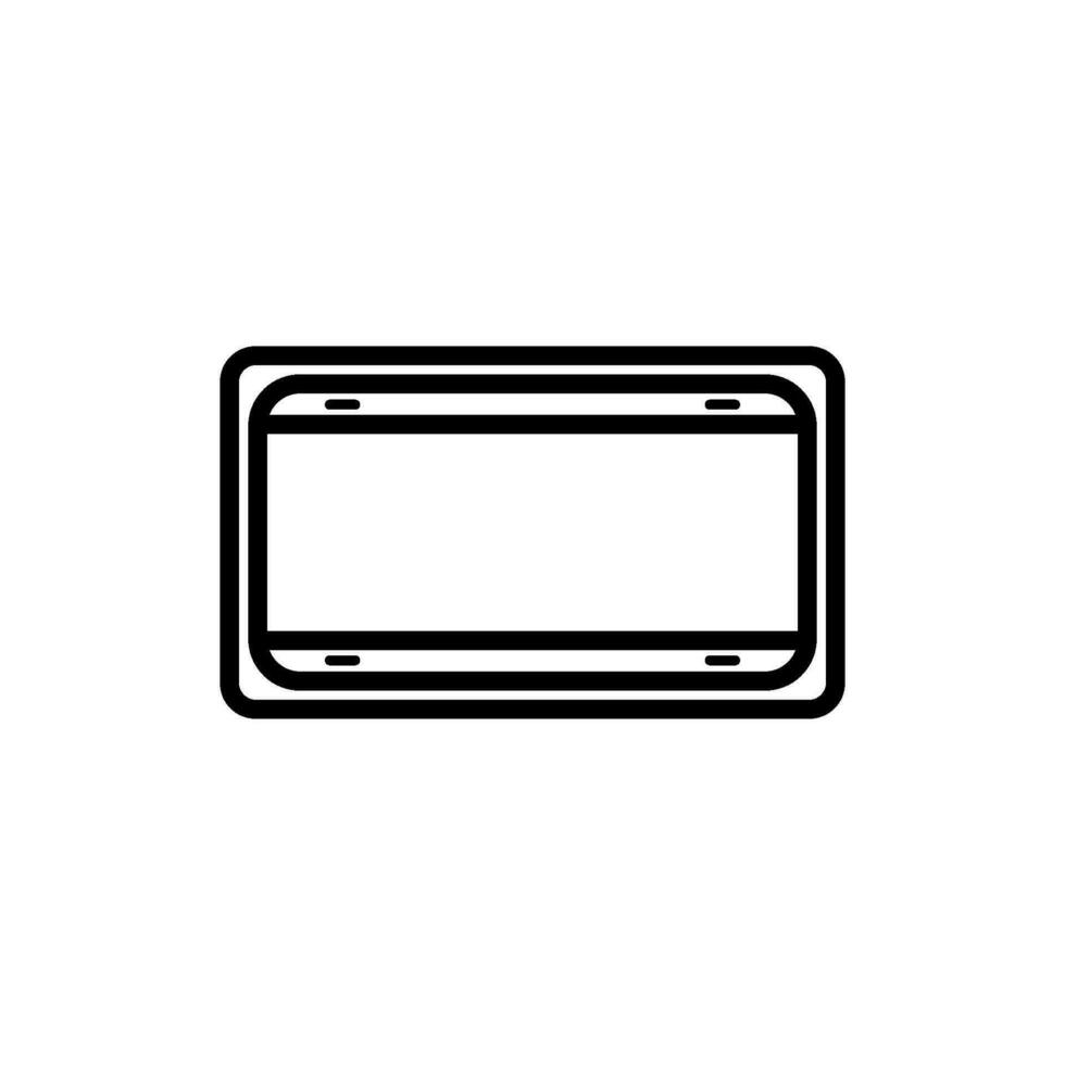 blank license plate icon vector design templates