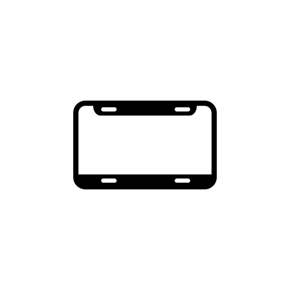 blank license plate icon vector design templates