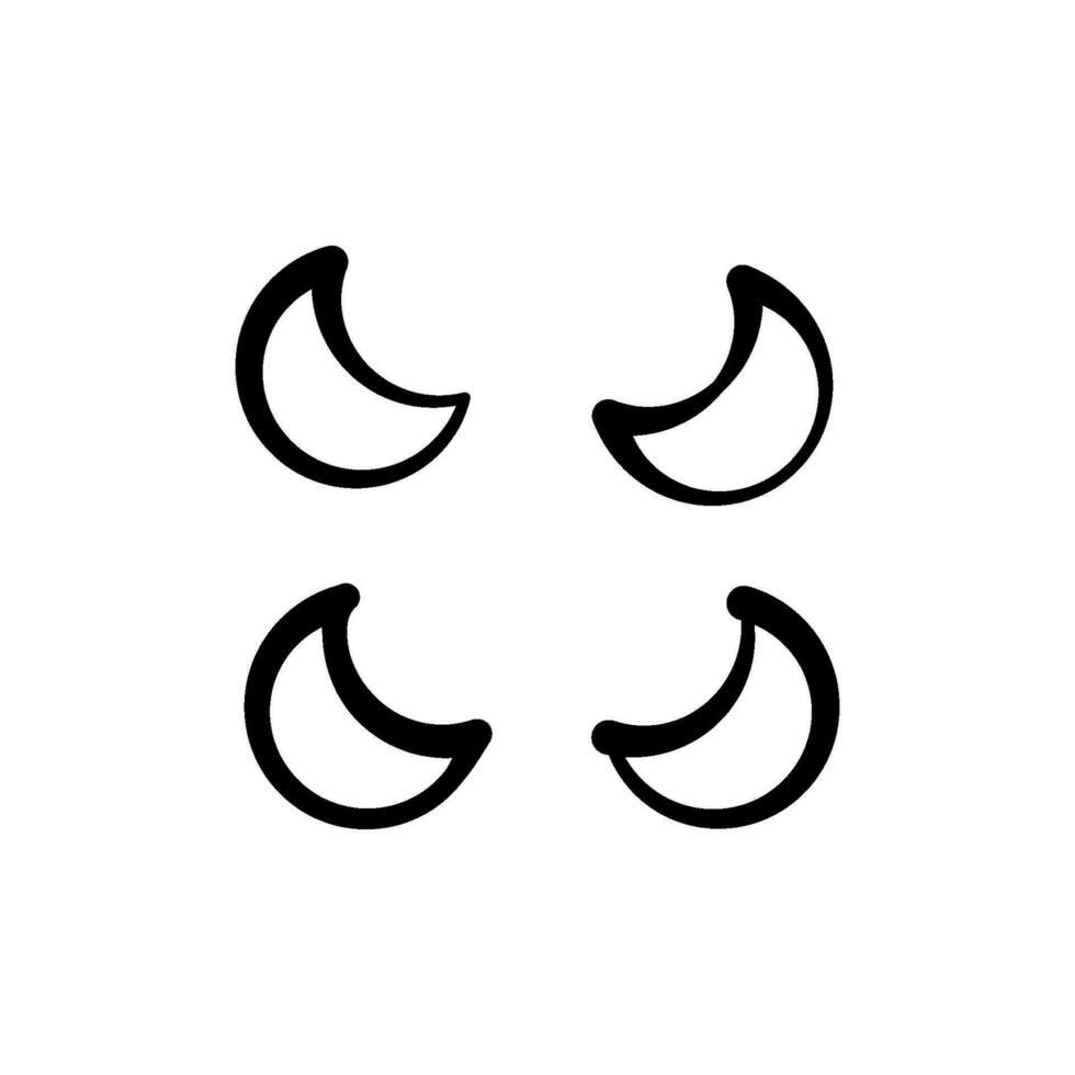 moon icon vector design template