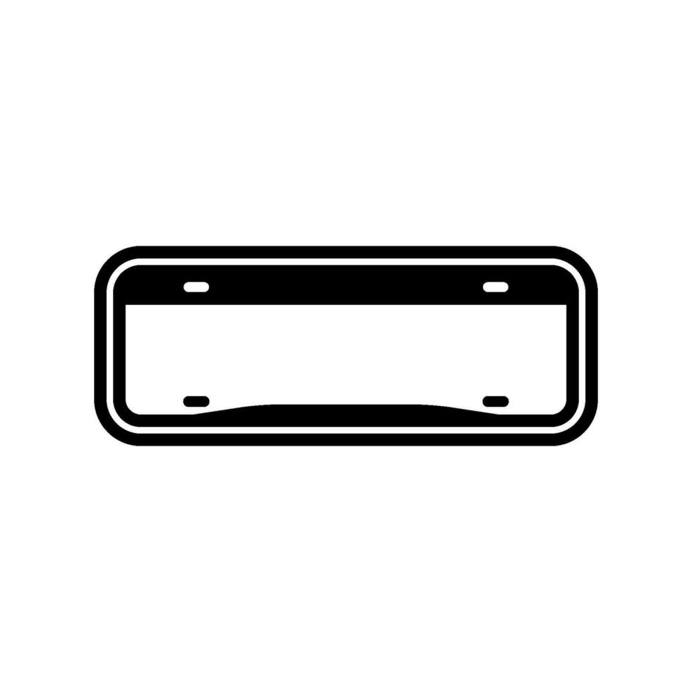 blank license plate icon vector design templates