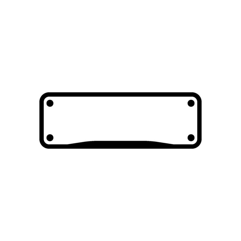 blank license plate icon vector design templates