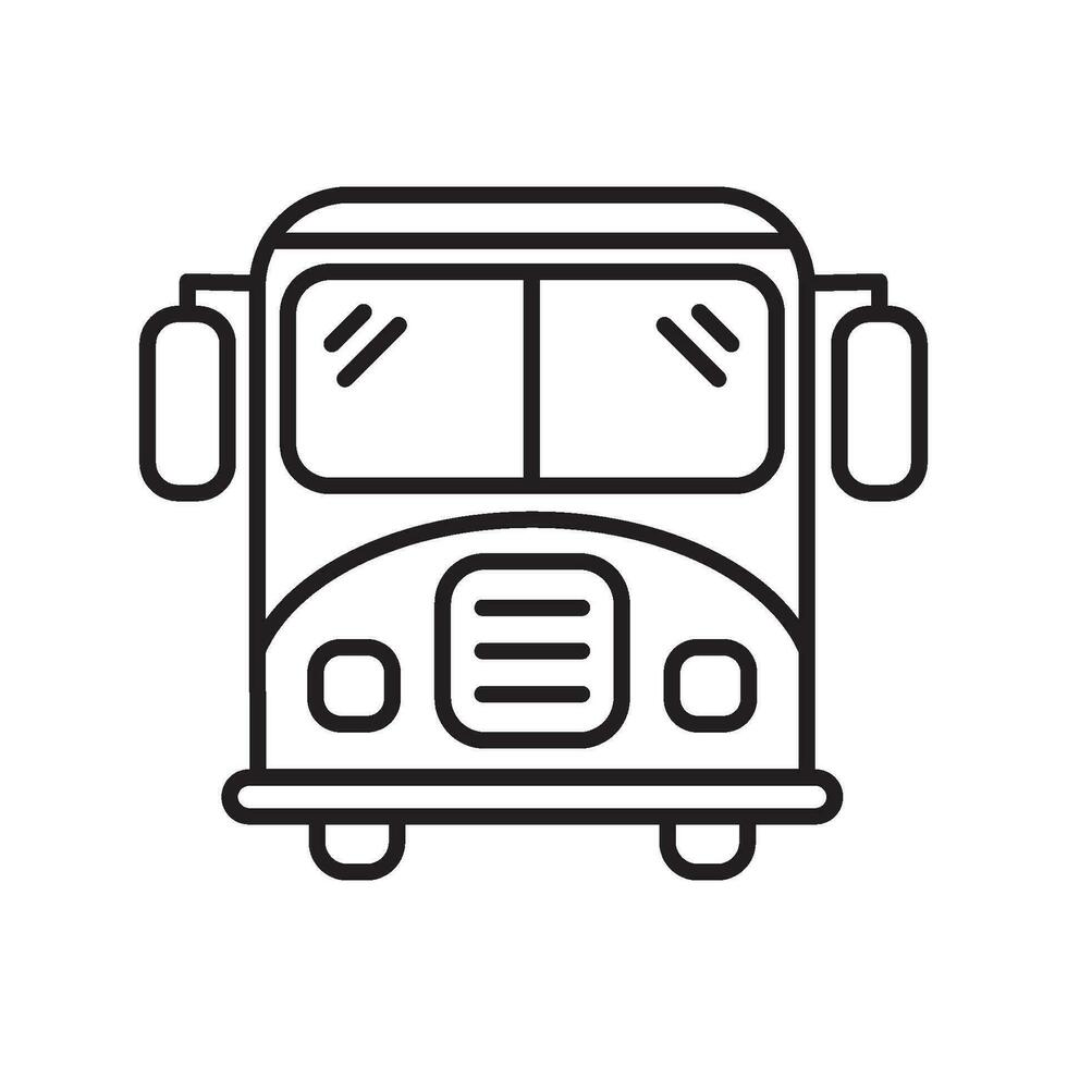 colegio autobús icono vector diseño plantillas