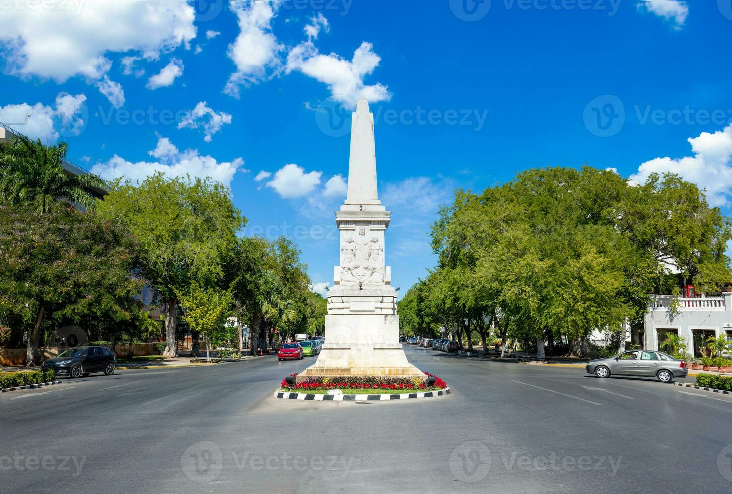 Mexico, Avenue Paseo Montejo in Merida with museums, restaurants, monuments and tourist attractions photo