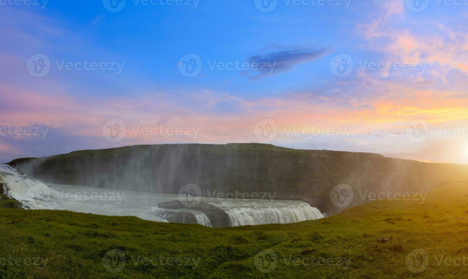 Reykjavik, tour to scenic Gullfoss Falls, a part of Iceland Golden Circle travel destination photo