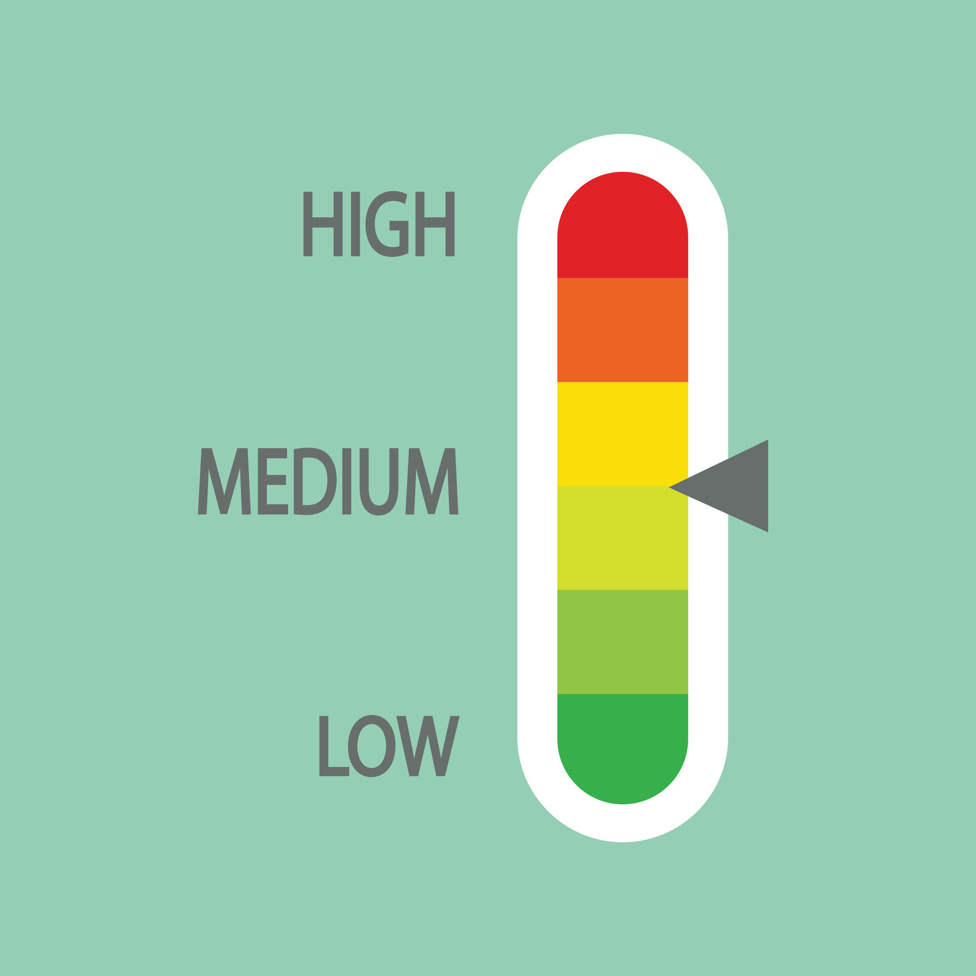 Creative gauge vector of level indicator meter with percentage units