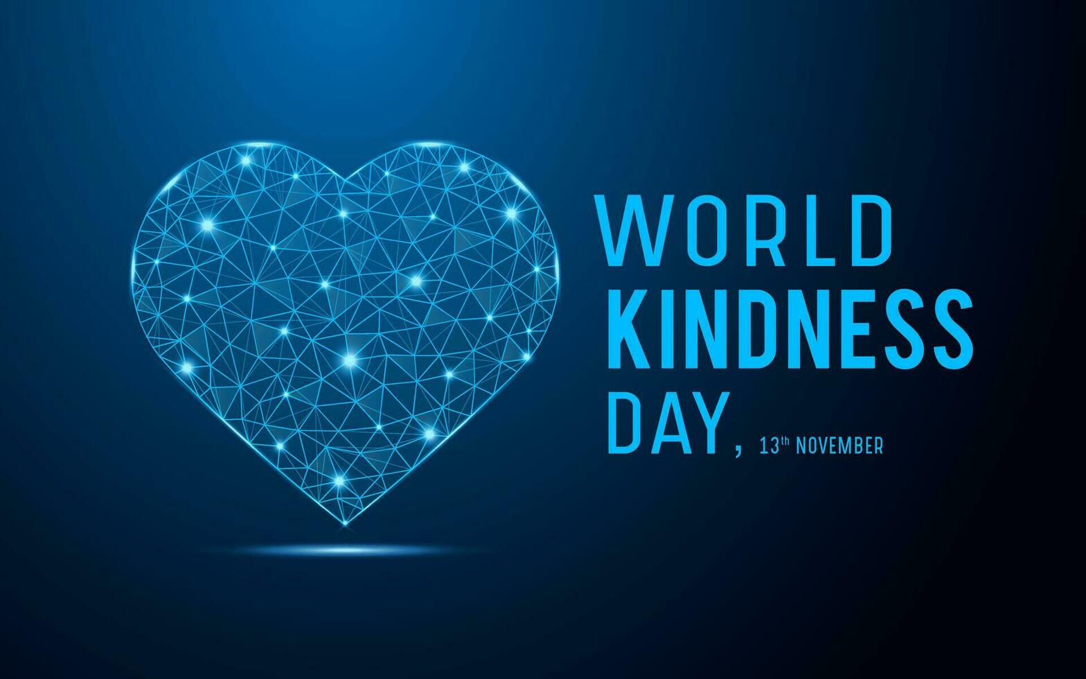 World kindness day is observed every year in november 13. Vector illustration on the theme of world kindness day. Template for banner, greeting card, poster with background.