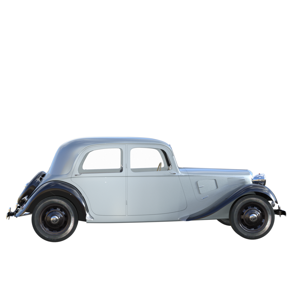 Retro car isolated 3d png