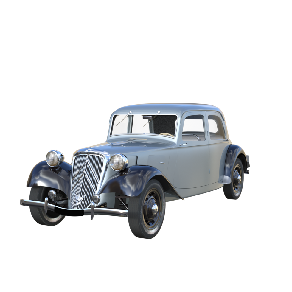 Retro car isolated 3d png