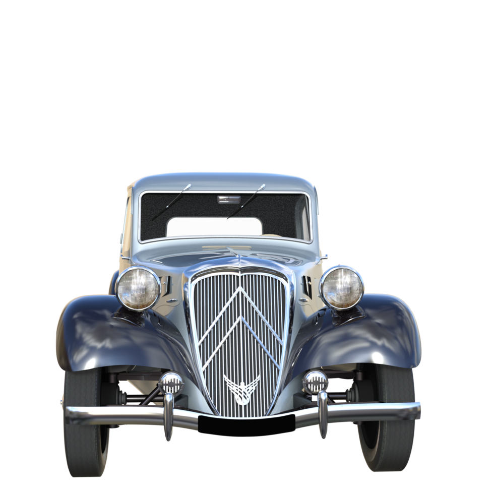 Retro car isolated 3d png
