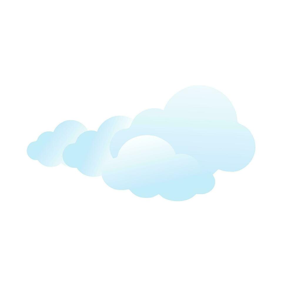 nube vector Arte en blanco antecedentes