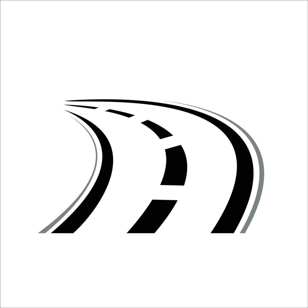 la carretera logo vector Arte en blanco antecedentes