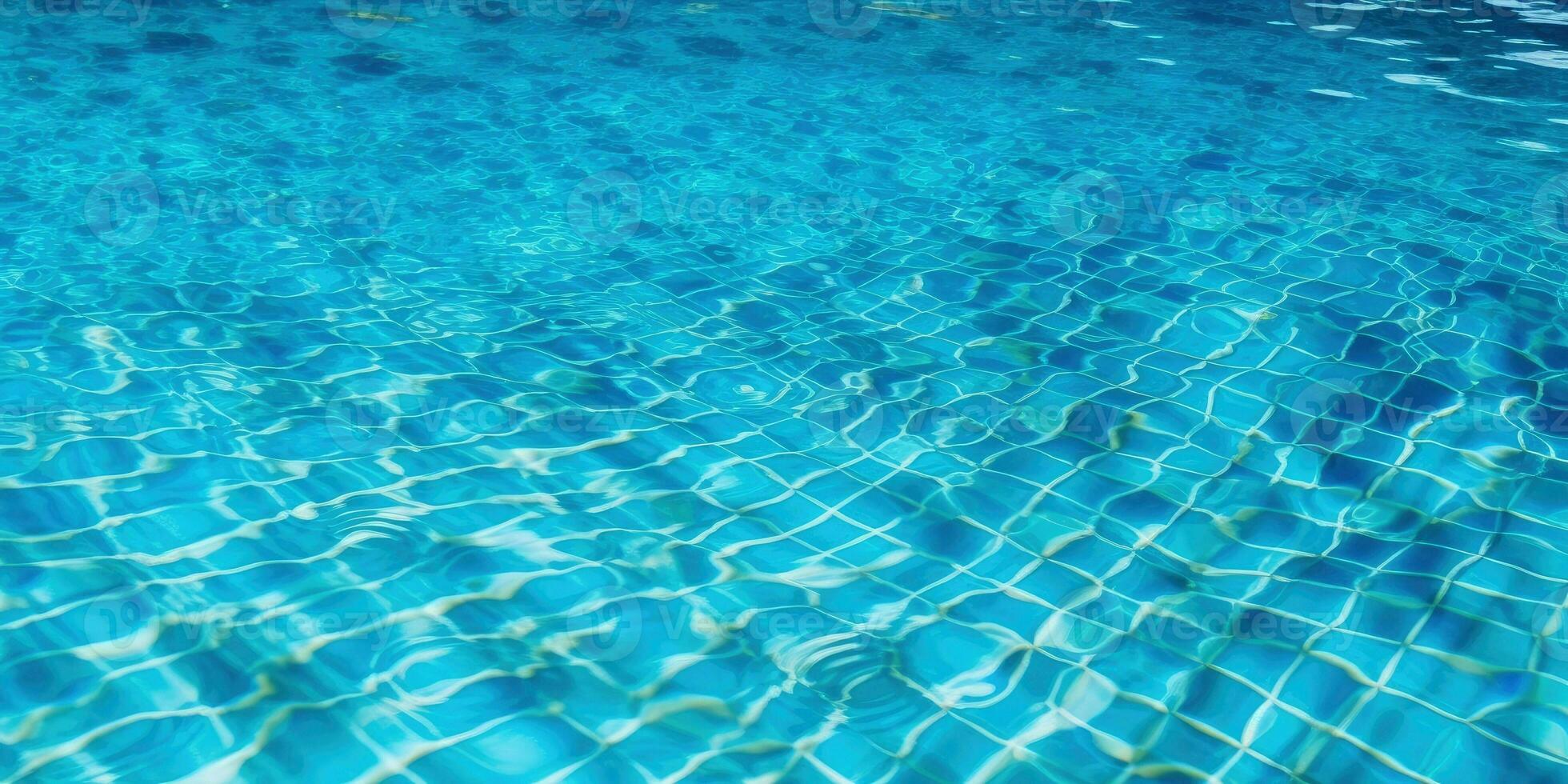 Water in swimming pool. Clear pool water background. Generative AI photo