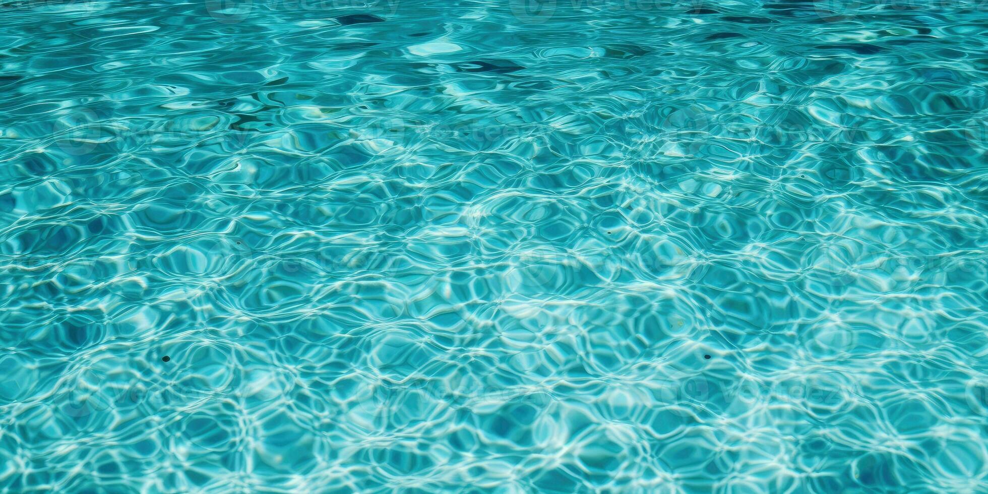 Water in swimming pool. Clear pool water background. Generative AI photo