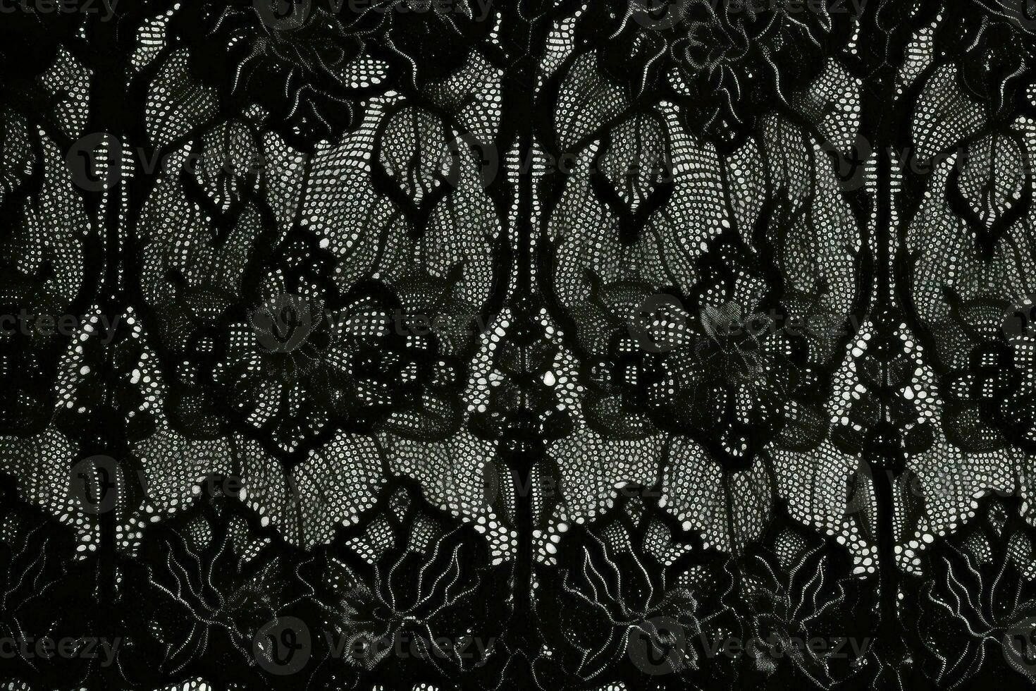 Black lace. Texture of black lace background. Victorian gothic style. Generative AI photo