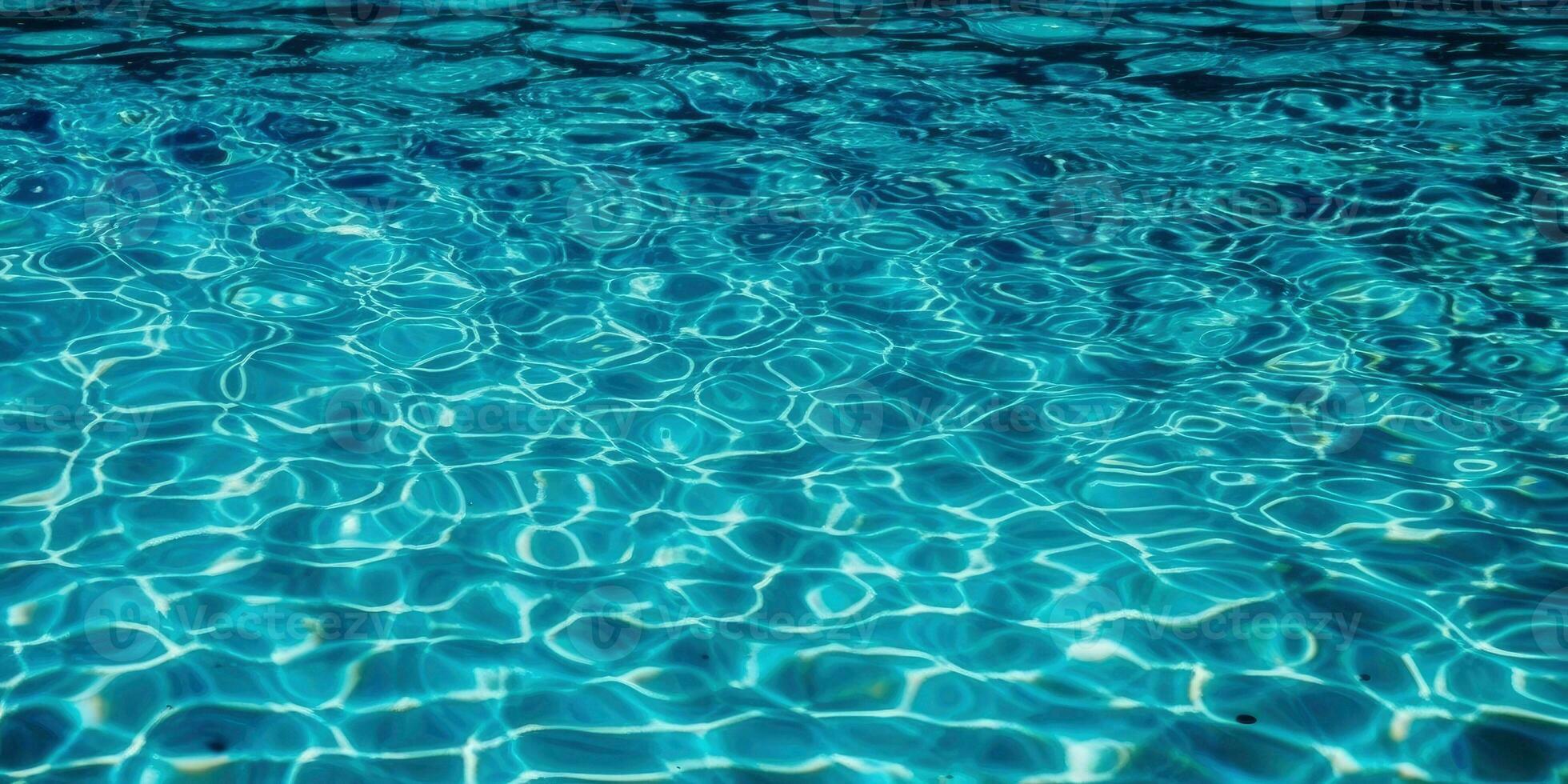 Water in swimming pool. Clear pool water background. Generative AI photo