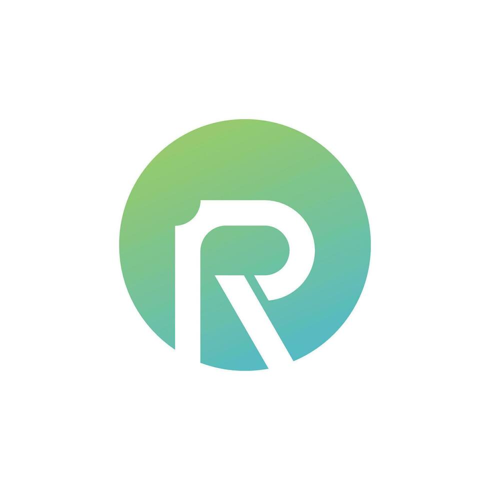 Letter R design element icon vector with creative concept