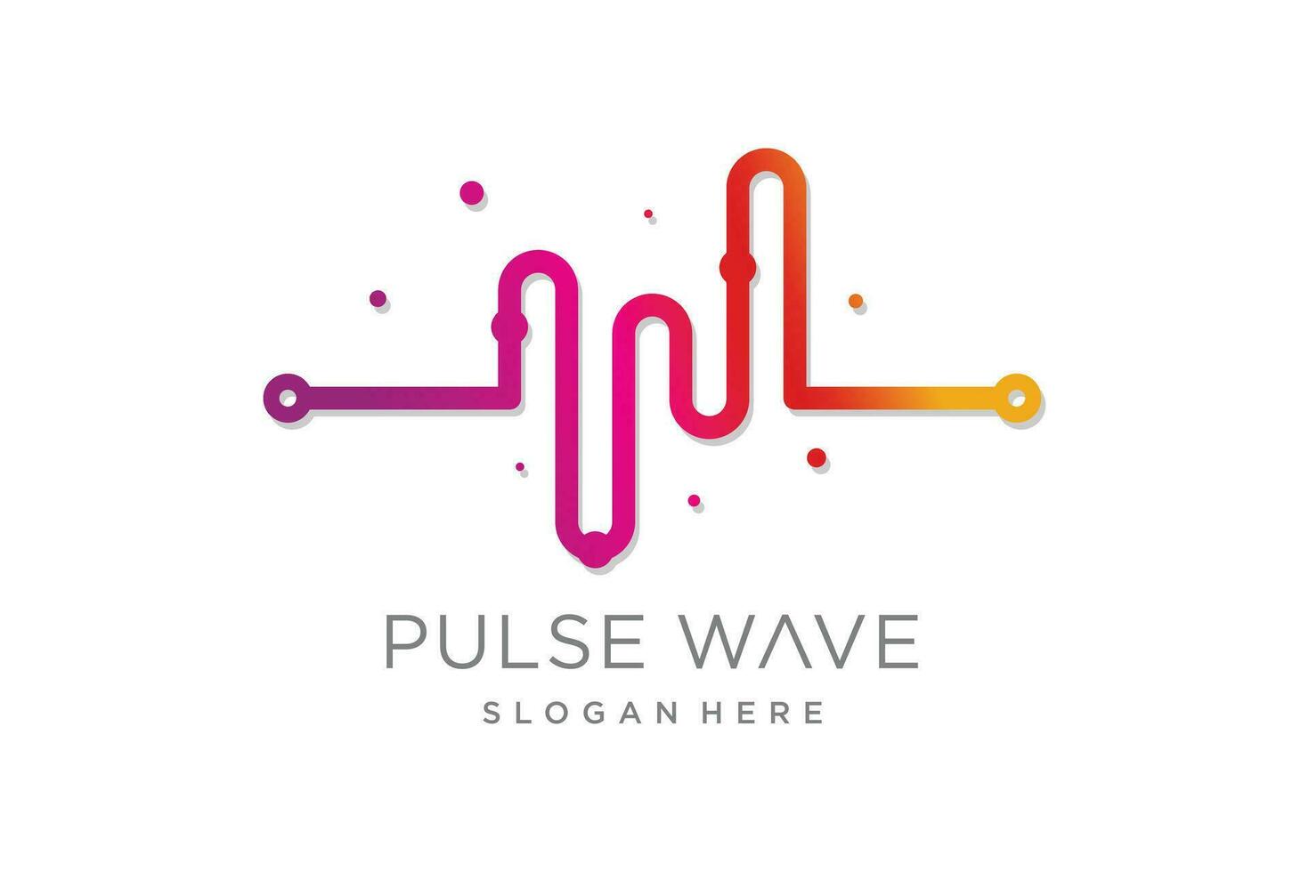 Pulse design element icon vector with modern creative concept