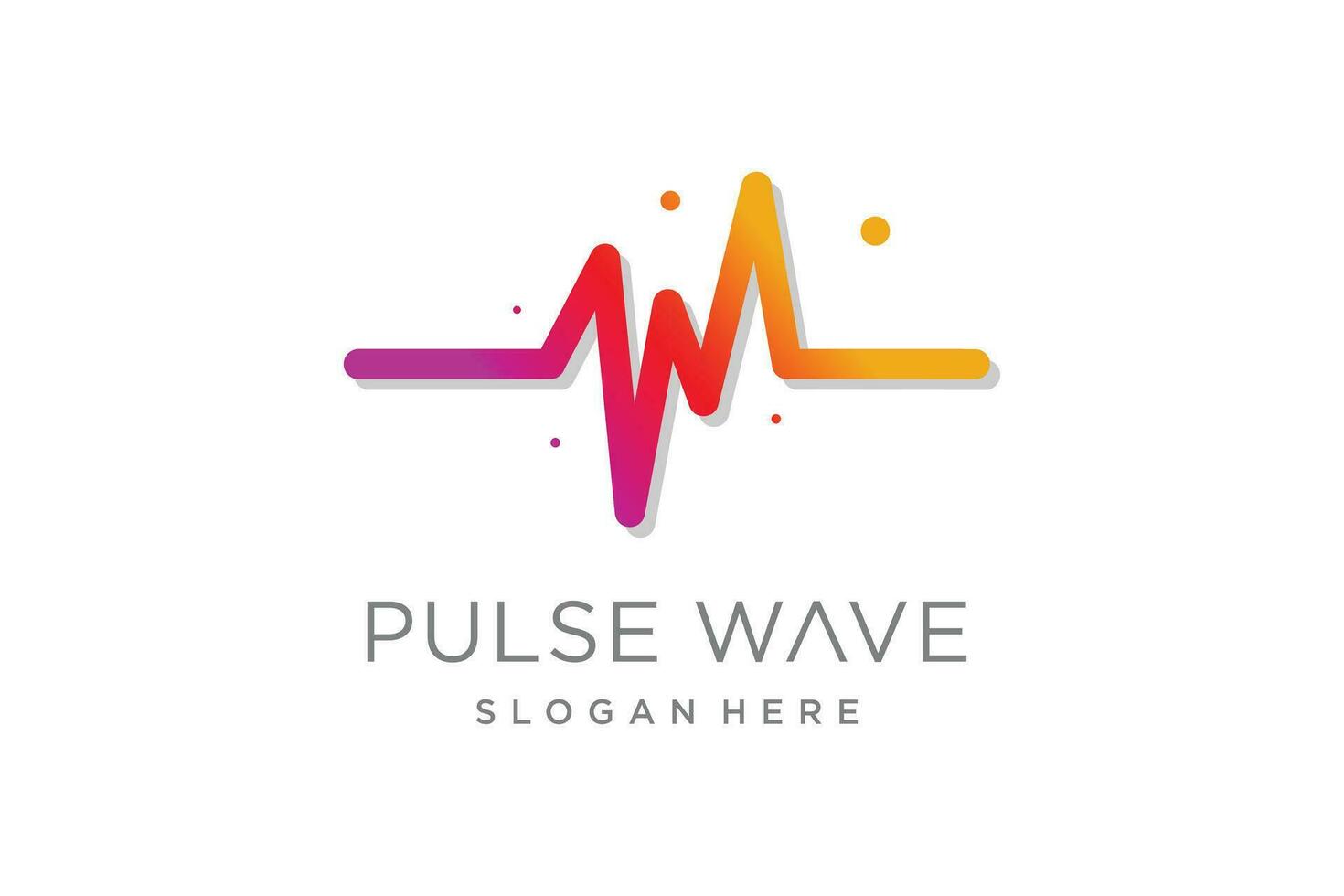 Pulse design element icon vector with modern creative concept