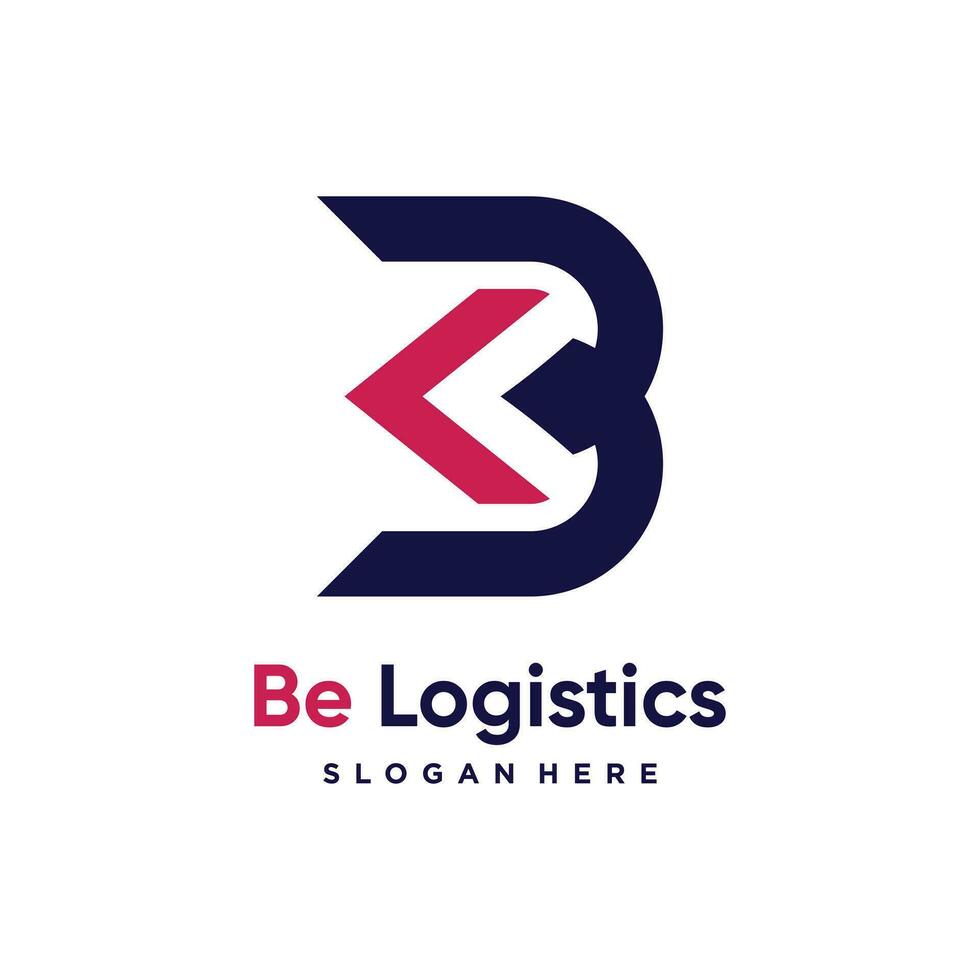 Letter B design element icon vector with arrow concept