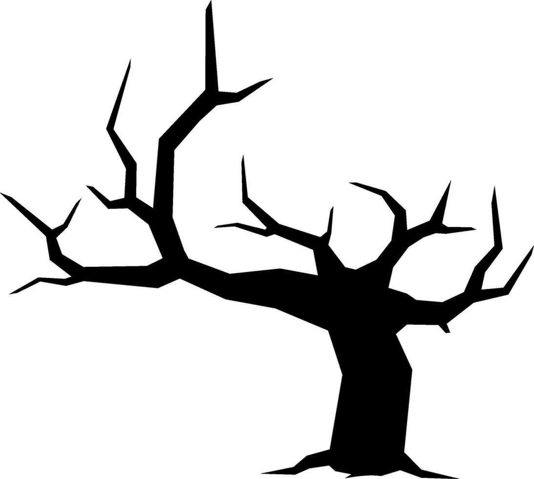 Dead tree icon vector for happy Halloween event. Halloween tree icon that can be used as symbol, sign or decoration. Spooky tree icon graphic resource for Halloween theme vector design