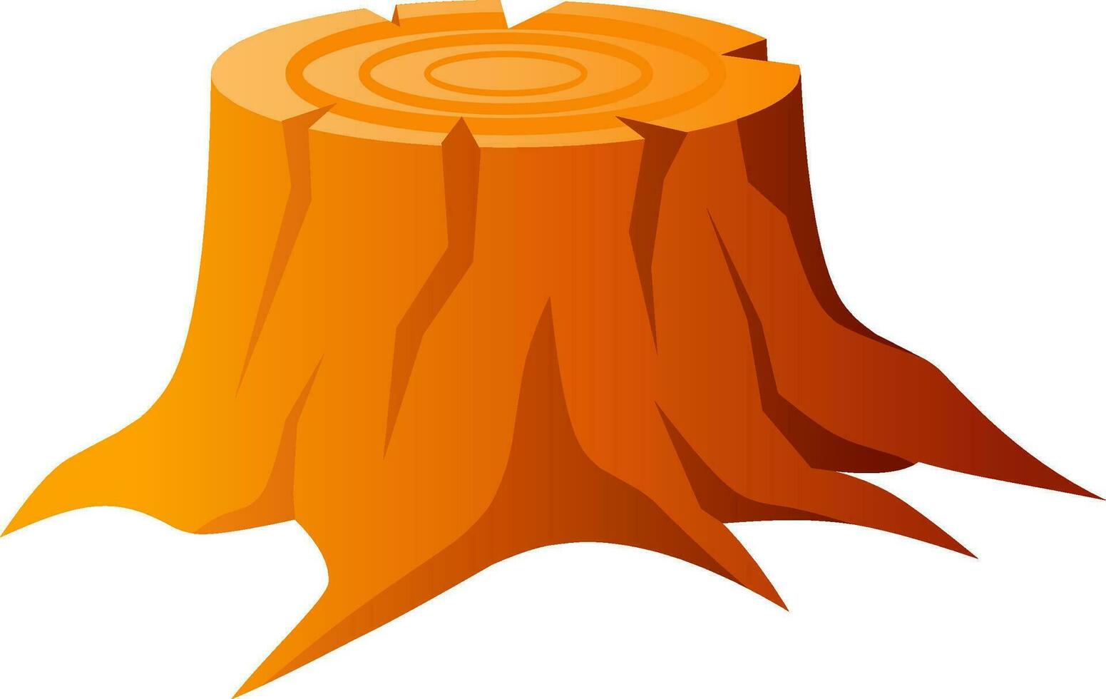Autumn tree stump vector icon. Stump from fallen tree in fall season. Autumn graphic resource for icon, sign, symbol or decoration. Mid autumn festival icon