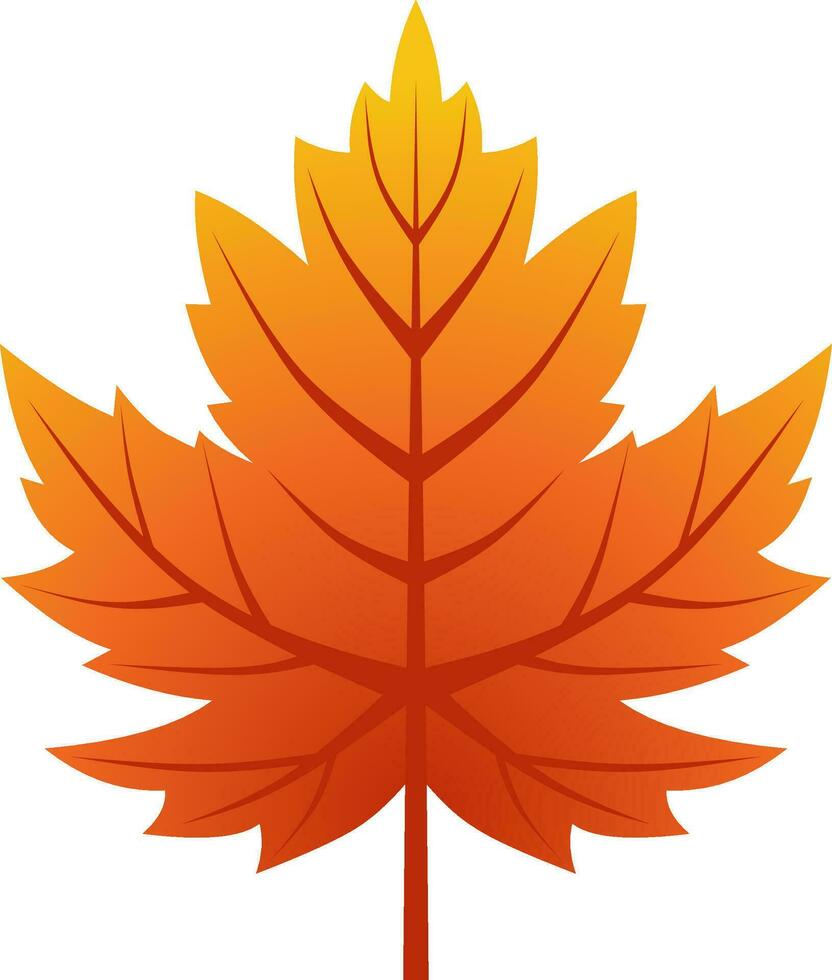 Maple leaf vector icon for autumn celebration. Fall season maple icon for cozy or hygge design graphic. Autumn leaf vector for symbol, sign, decoration or graphic resource. Mid autumn festival icon