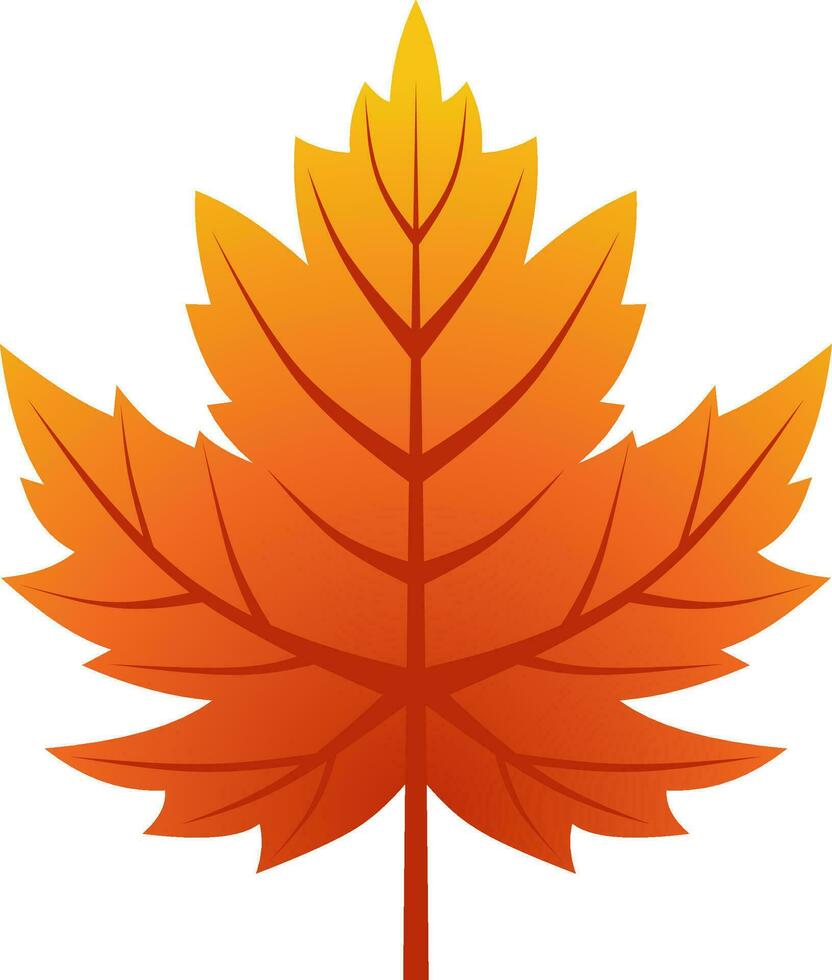 Maple leaf vector icon for autumn celebration. Fall season maple icon for cozy or hygge design graphic. Autumn leaf vector for symbol, sign, decoration or graphic resource. Mid autumn festival icon