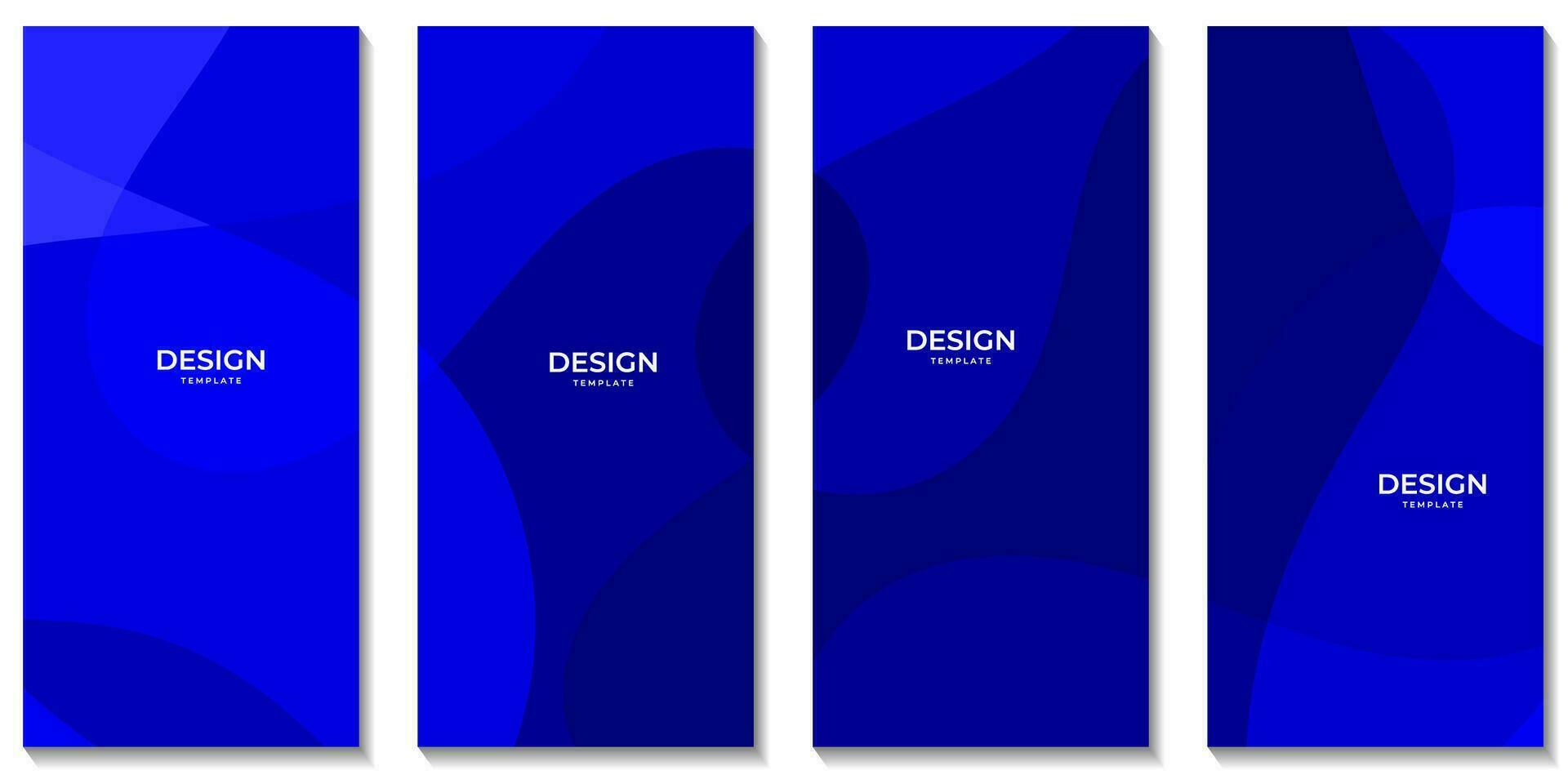 set of brochure with organic blue color vector