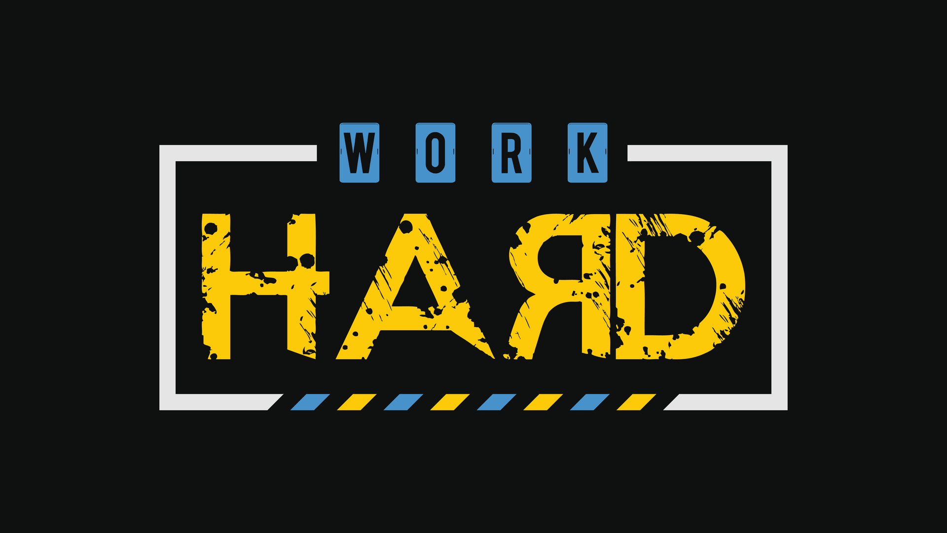 Work Hard. Trendy minimalist typography t-shirt. motivational quote ...