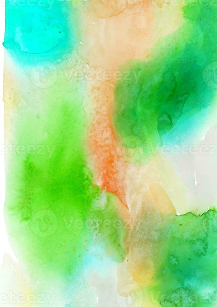 Watercolor abstract green stain photo