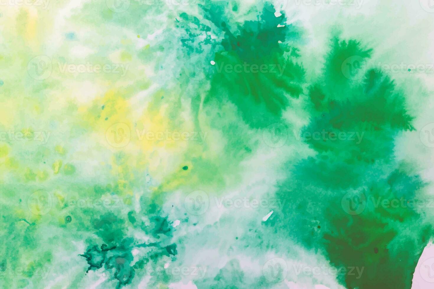 Watercolor abstract green stain photo