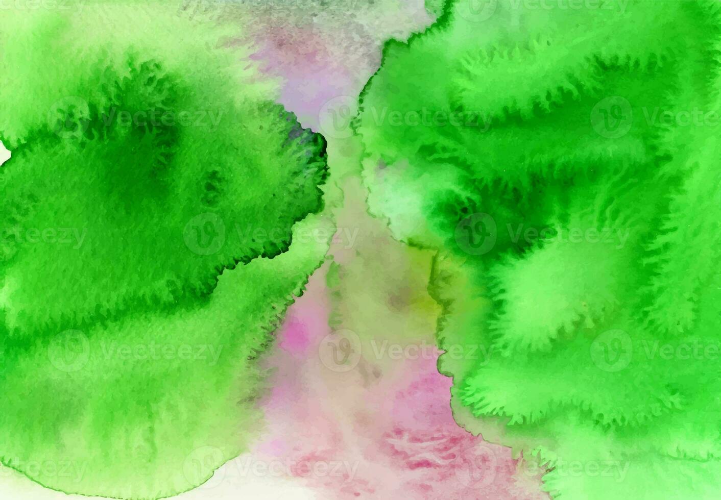 Watercolor abstract green stain photo