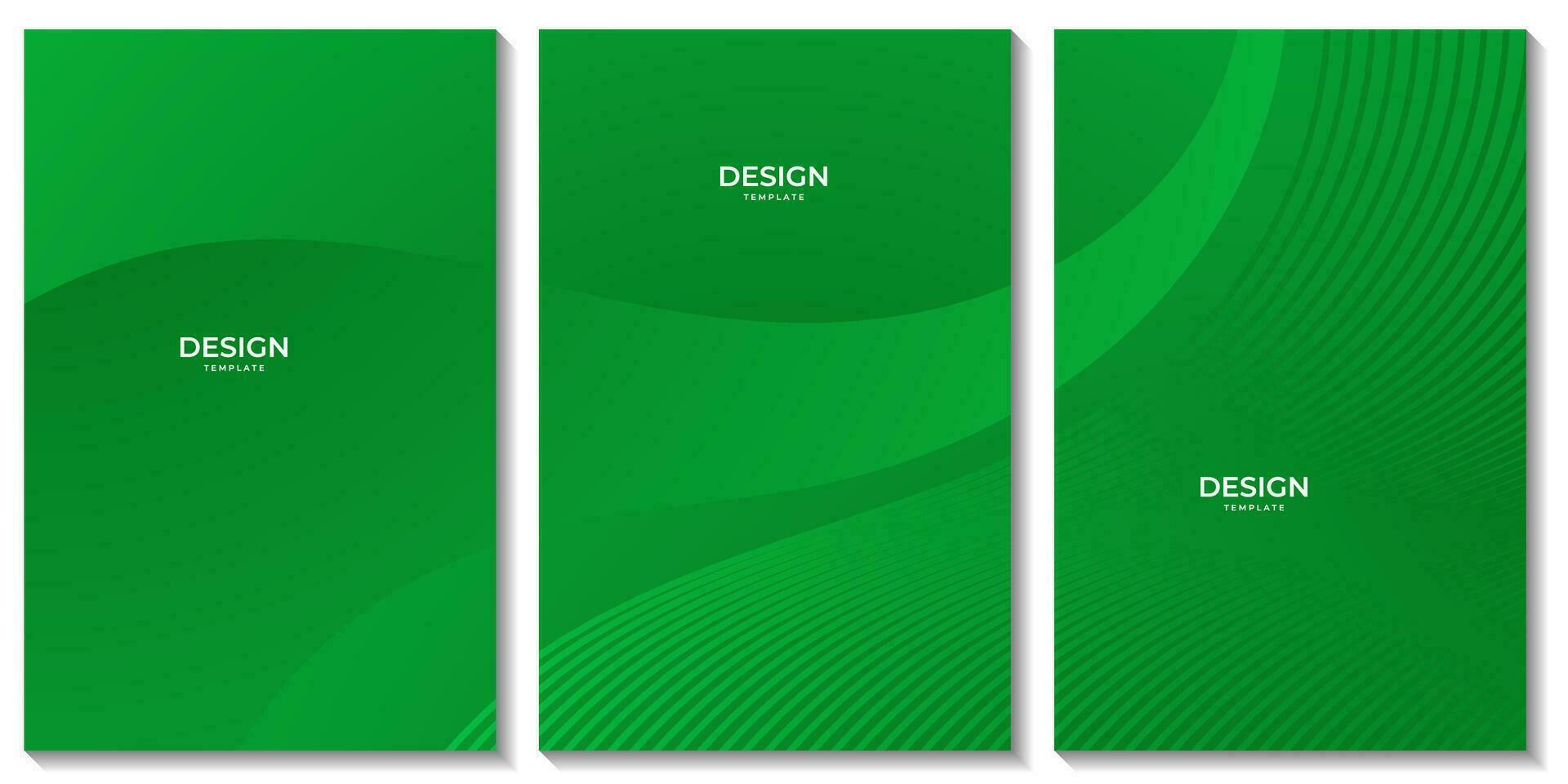 set of flyer with abstract green bio organic background vector