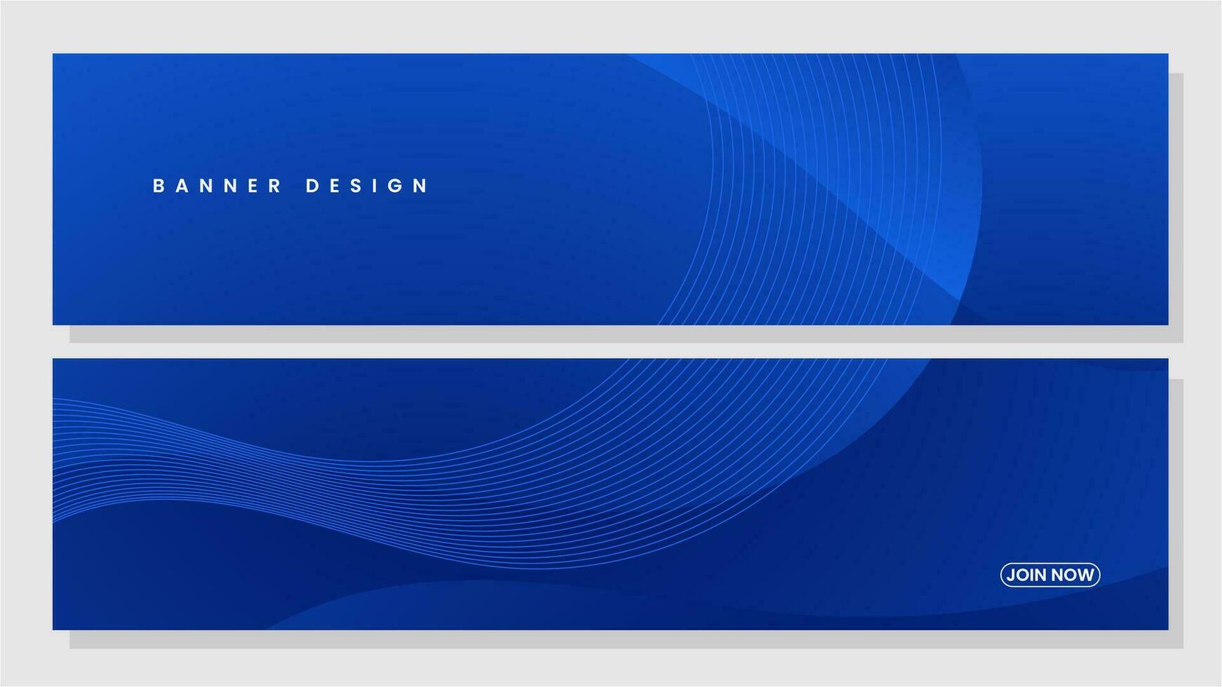 set of banner with abstract blue background vector