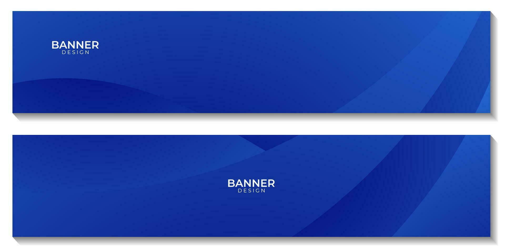 set of banner with abstract blue background vector