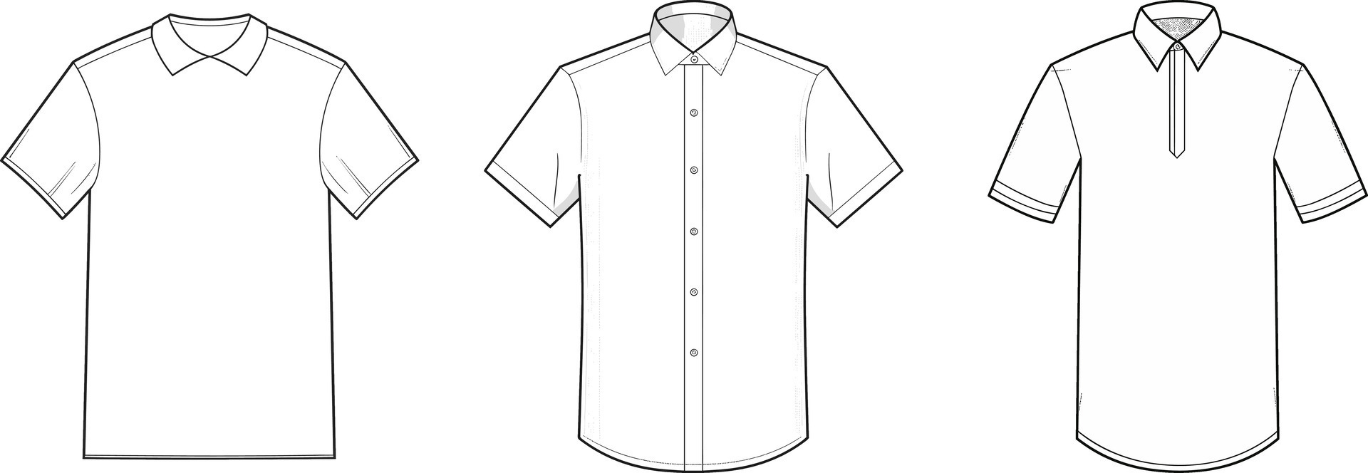 template shirt mockup, vector illustration flat design outline ...