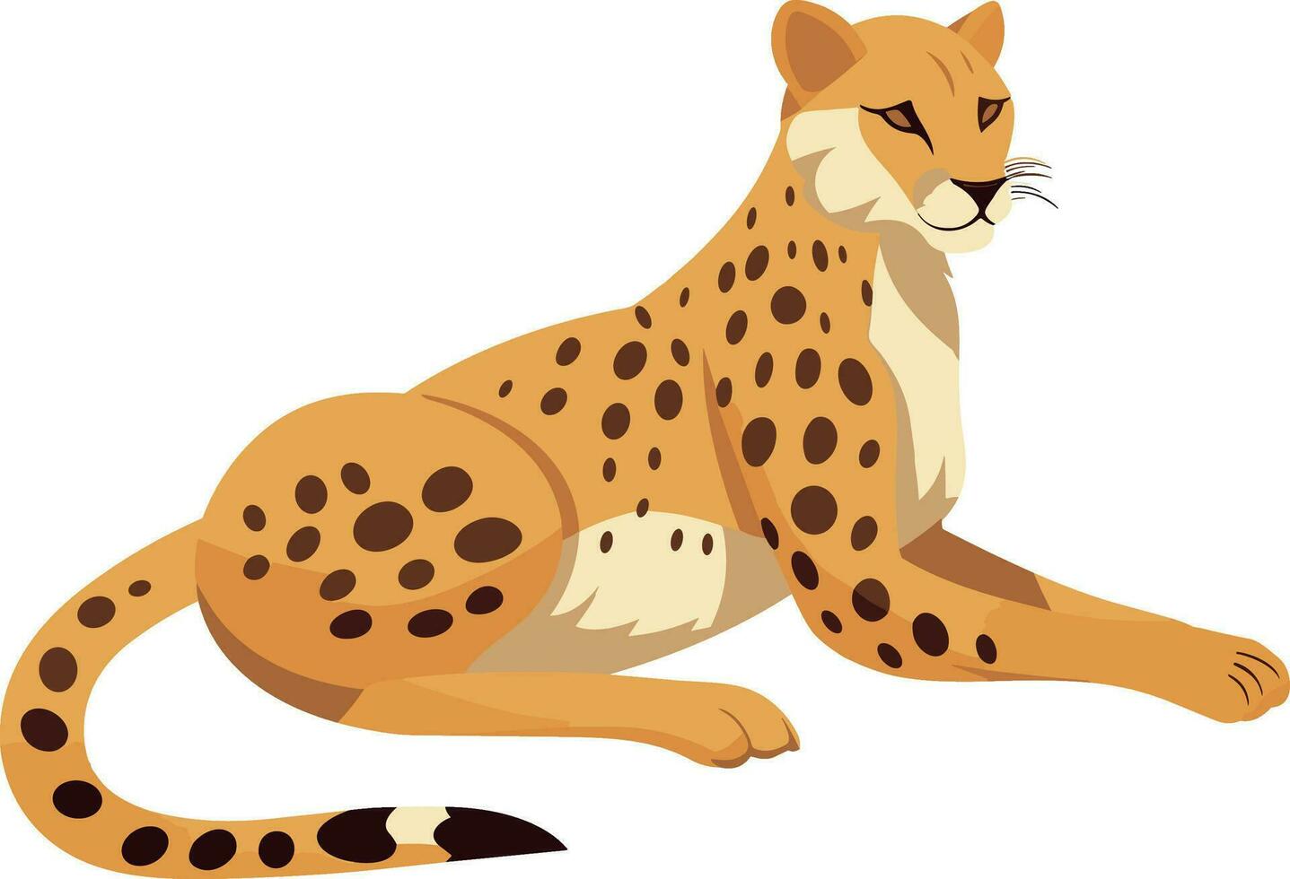 vector leopard or cheetah flat art illustration