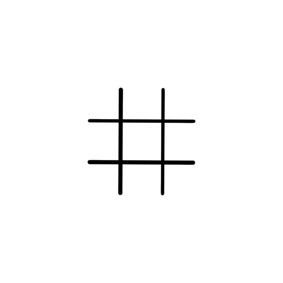 Hastag Line Style Icon Design vector