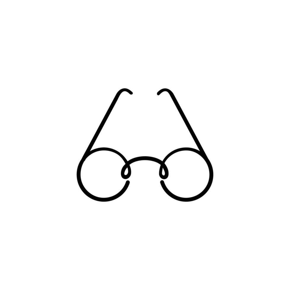 Reading Glasses Line Style Icon Design vector