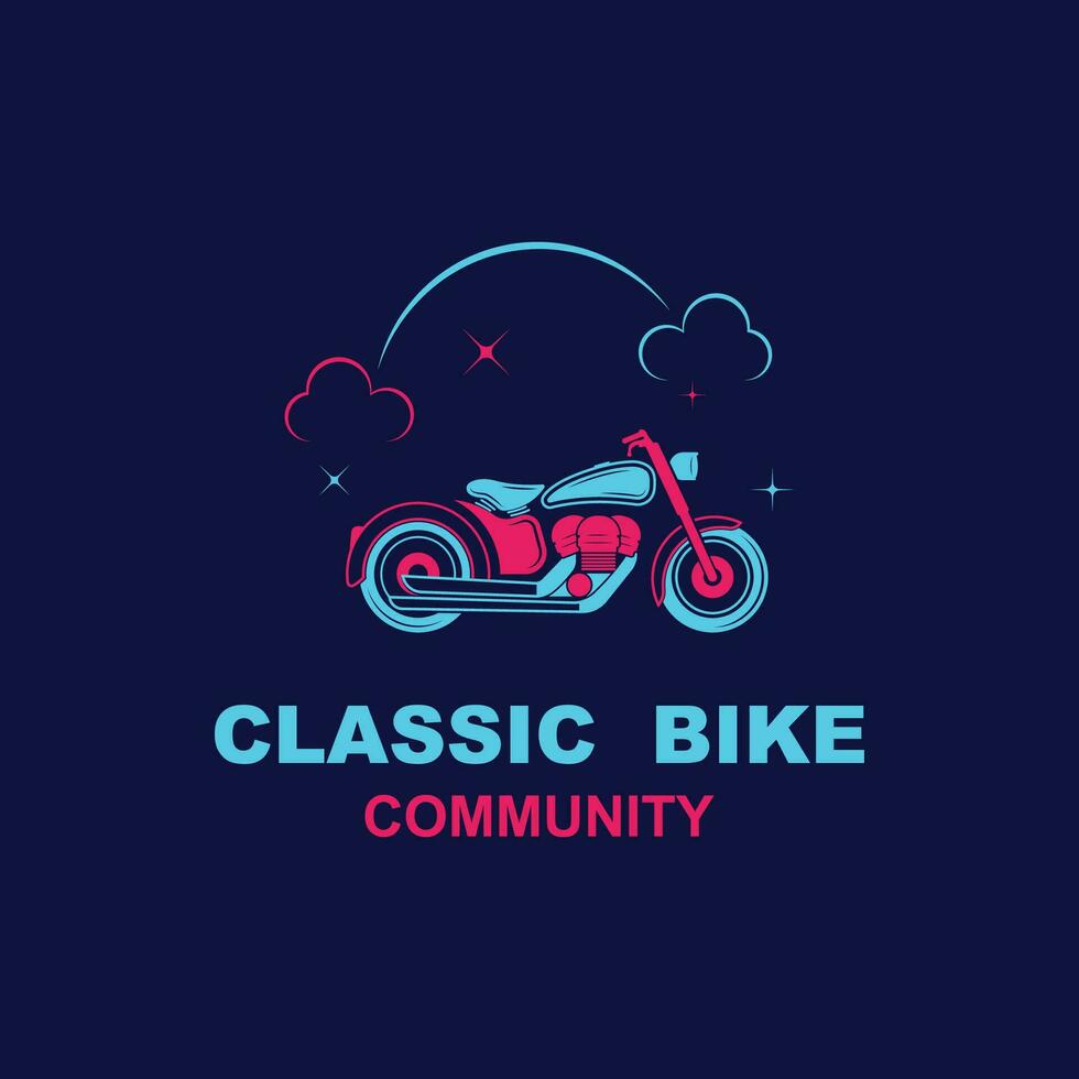 classic bike logo vector icon illustration design